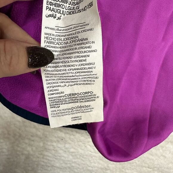 Under Armour Girl Fuchsia Loose Coldgear Dual Logo Fleece Hoodie 1317812 YLG - Picture 5 of 6